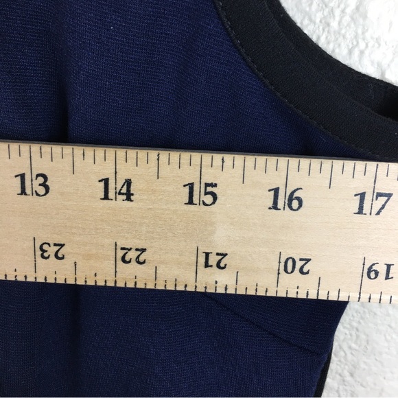 Venus Women's Navy Blue Black Asymmetrical Zip & Hem Sleeveless Dress Size 14 - Picture 9 of 11